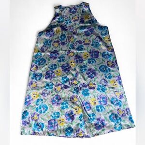 Vintage Vassarette Satin Floral Nightgown medium